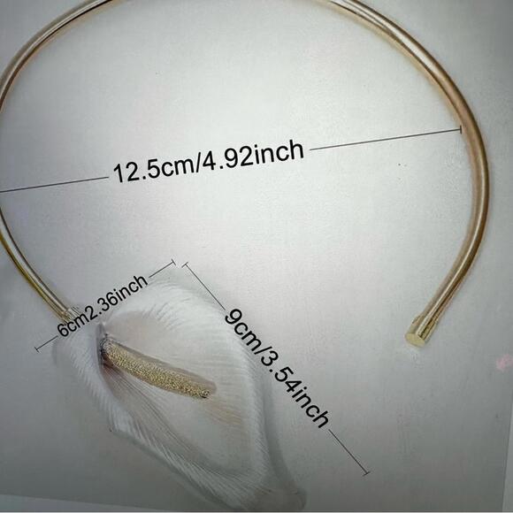 Elegant Calla Lily Flower Open Cuff Design Choker Necklace NWOT - Picture 8 of 8